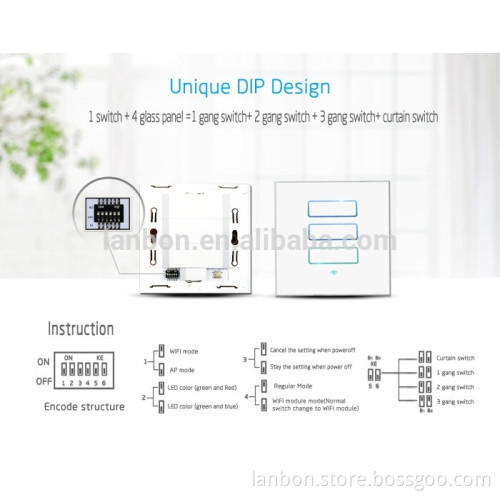 Smart home automation light wifi 3 gang dip switch with high reputation all over the world